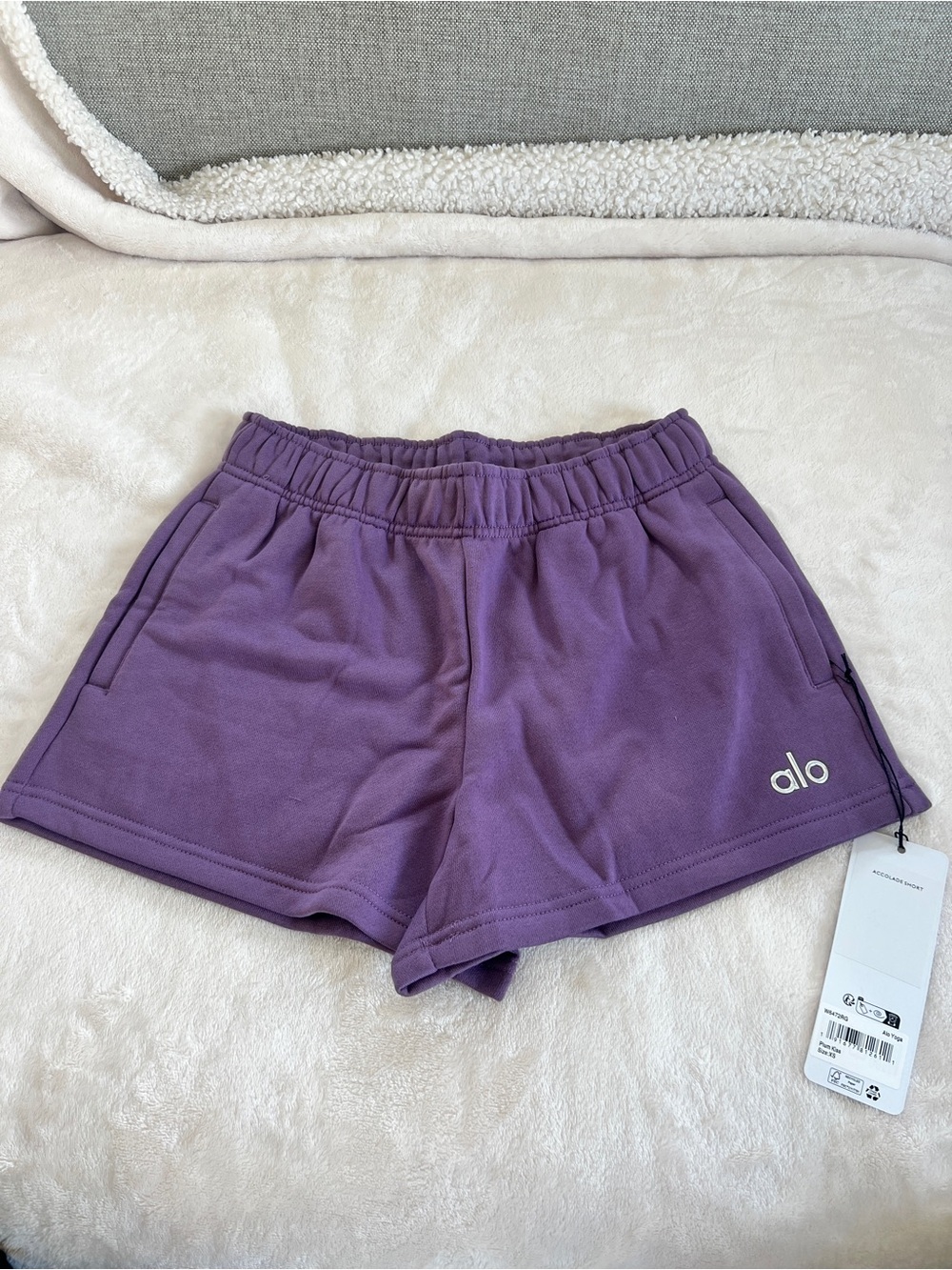 ALO Yoga Purple Athletic Lounge Shorts